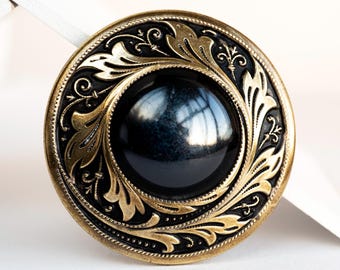 Large Belle Epoque Cloak Button with Domed Glass Centre