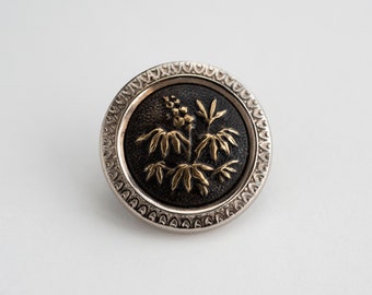 Antique French Bronze, Brass & Silver A P C Paris Solidaire Button