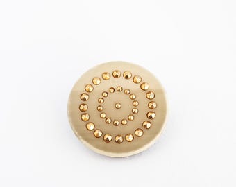 Edwardian Pierced Cream Celluloid Tight Top Button
