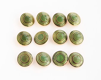 Little Enamel & Gilt Dress Button - 12 Available