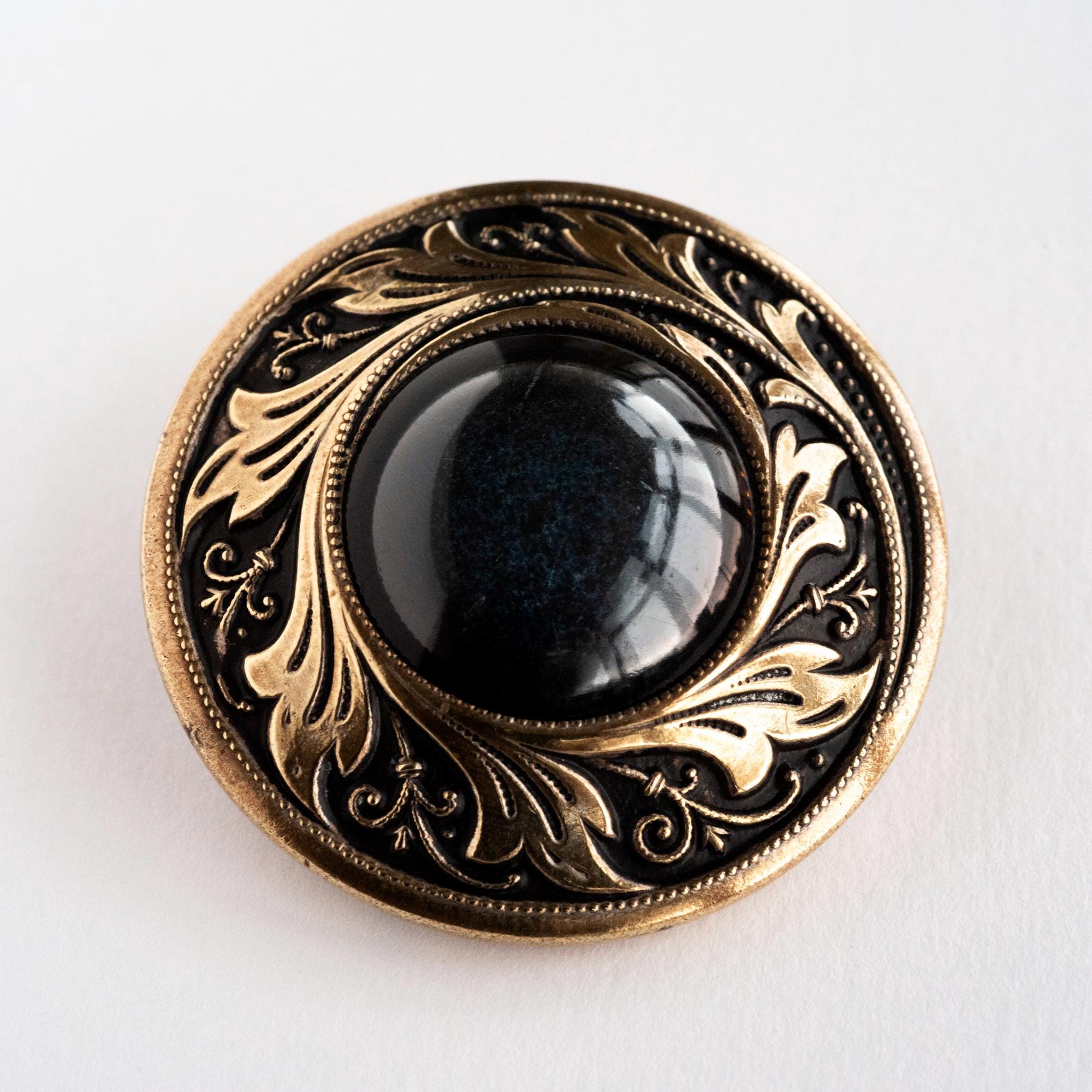 Large Belle Epoque Cloak Button With Domed Glass Centre - Etsy