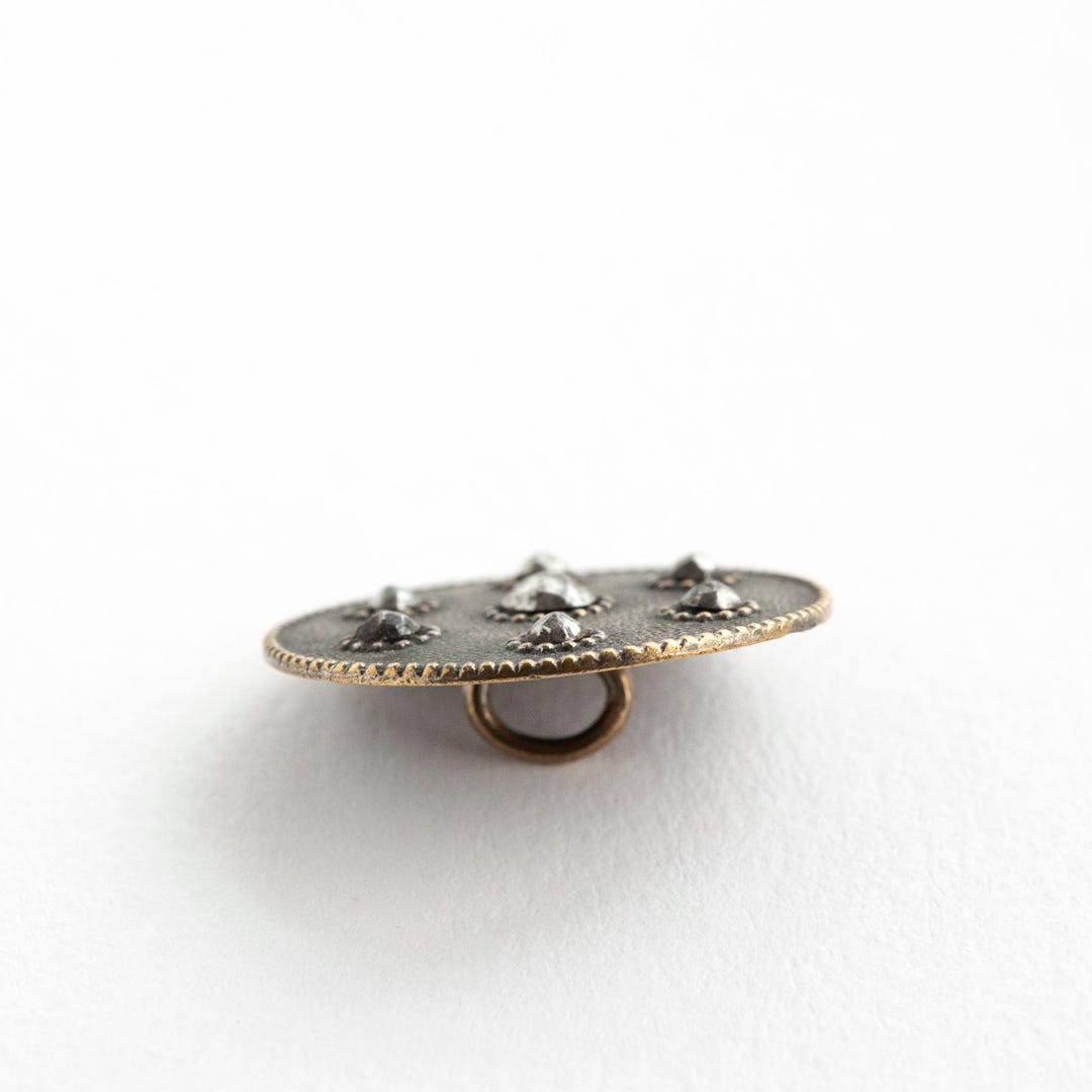 Antique Cut Steel Button - Etsy