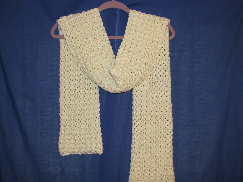 cream cotton scarf