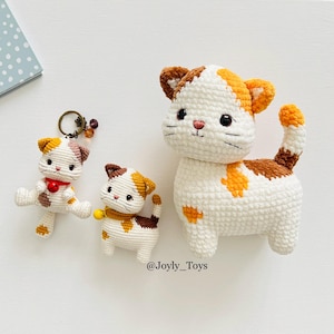 Calico Cat Crochet Pattern Bundle: Sitting and Standing (PDF file)