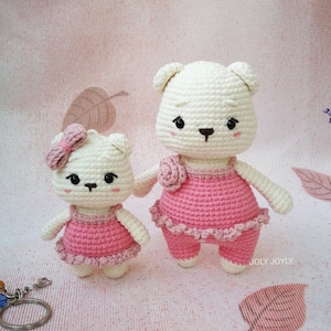 Bear Crochet Pattern, Bear Amigurumi, Crochet Bear and Bear key chain Pattern PDF file