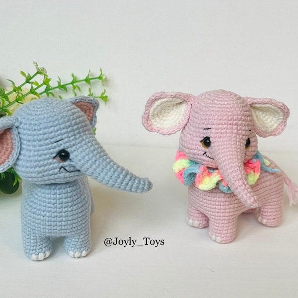Elephant Crochet Pattern,  Amigurumi Elephant, Crochet Elephant PDF file