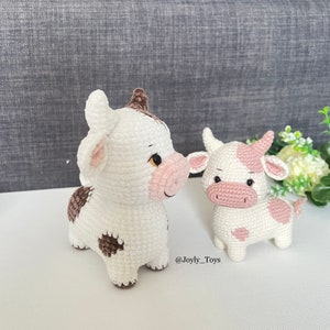 Cow Crochet Pattern,  Amigurumi Cow, Crochet Bull PDF file