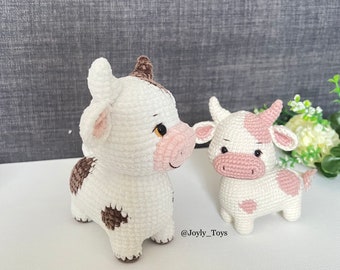 Cow Crochet Pattern,  Amigurumi Cow, Crochet Bull PDF file