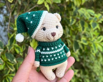 Christmas Bear Crochet Pattern: Amigurumi Bear PDF (Digital Download)