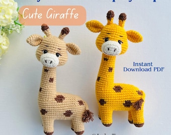 Virkat giraff-amigurumimönster: Enkel steg-för-steg-handledning för leksaksdjur (PDF-nedladdning)