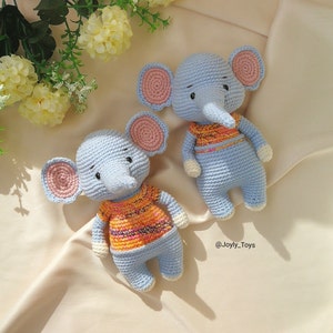 Elephant Amigurumi Crochet Pattern: Boy and Girl PDF File