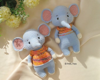Elephant Crochet Pattern, Elephant Boy and Girl Amigurumi, Crochet Elephant Boy and girl PDF file