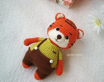 Tiger Crochet Pattern, Tiger Amigurumi, Crochet Tiger boy PDF file