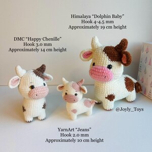 Virkad komönster stående ko-amigurumi med 4 ben steg-för-steg-fotohandledning i PDF-format bild 2
