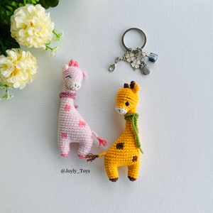 Crochet Giraffe Pattern – Little Giraffe Amigurumi PDF – Giraffe Keychain Crochet Tutorial, Instant Download