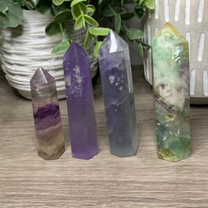 Fluorite tower you choose purple mint rainbow fluorite