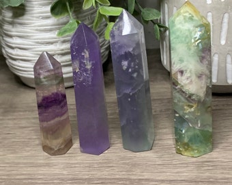 Fluorite tower you choose purple mint rainbow fluorite