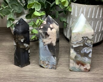 You choose Flower agate black and green