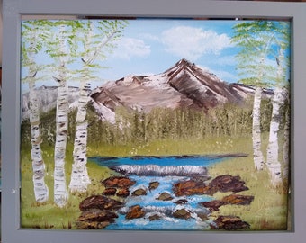 Aspen Hollow 11X14 framed original oil on canvas