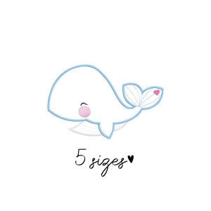 Cute Whale embroidery design Girl n Boy embroidery design machine embroidery pattern file instant download  Whale applique baby embroidery
