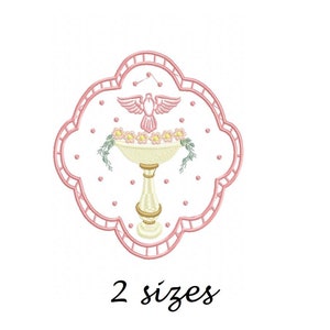 Baptism embroidery machine designs, Catholic embroidery design, Baby machine embroidery pattern file instant download girl embroidery