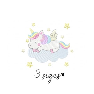 Unicorn embroidery design, baby embroidery design machine, newborn embroidery pattern file instant download, unicorn design