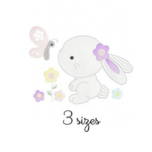 SuperCutie Bunny Embroidery Design - Baby Machine Embroidery File - PES JEF HUS - 4x4 5x7 6x10 hoop - Instant Download - Nursery Embroidery