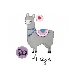 Cute Llama embroidery design, Animals embroidery design machine, baby embroidery pattern, file instant download, Newborn embroidery