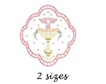 Baptism embroidery machine designs, Catholic embroidery design, Baby machine embroidery pattern file instant download girl embroidery