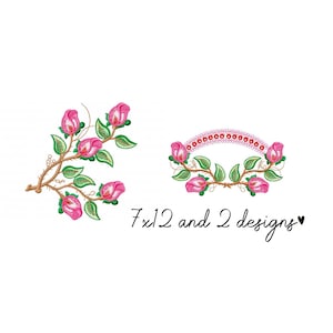 Beautiful Roses embroidery design Flowers embroidery design machine embroidery pattern file instant download floral embroidery design