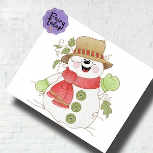 Schneemann Mütze Stickdatei, Weihnachts Stickdatei Maschine, Weihnachts Stickmuster, Datei Sofort Download, Weihnachtsdesign