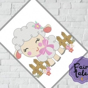 Cute Sheep embroidery design, baby embroidery design machine,animals embroidery pattern, file instant download,Newborn embroidery design