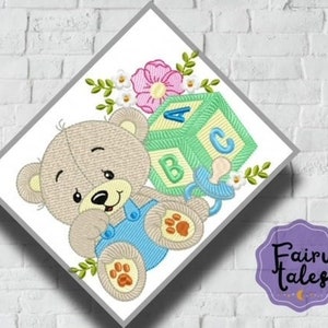 Cute bear Toys embroidery design, Animals embroidery design machine, baby embroidery pattern file instant download, newborn embroidery