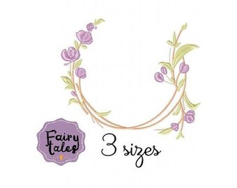 Purple Flowers Frame embroidery design, floral embroidery design machine, towel embroidery pattern, file instant download,flowers embroidery