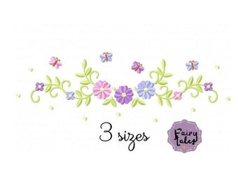 Mini Flowers Embroidery Design - Floral Machine Embroidery File - PES JEF HUS - 4x4 5x7 6x10 hoop - Instant Download - Towel Embroidery