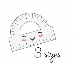 Cute Ruler 2 embroidery designs, Class embroidery design machine, school embroidery pattern, file instant download, kids embroidery design