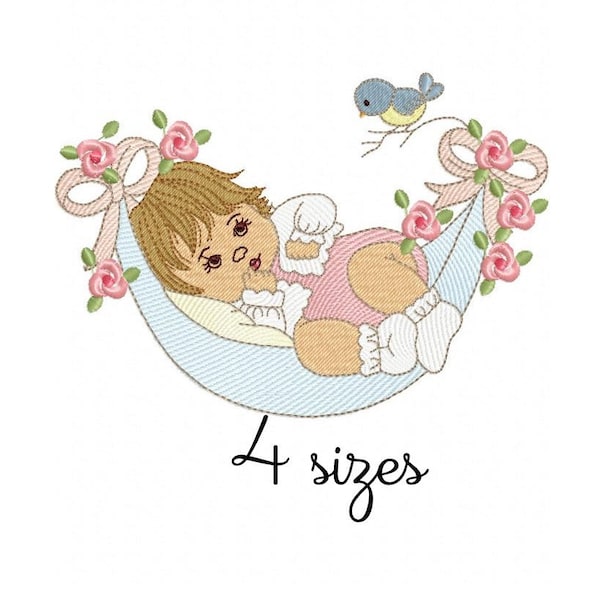 Baby Girl Hammock embroidery designs girl embroidery design machine embroidery pattern file instant download girl embroidery baby design