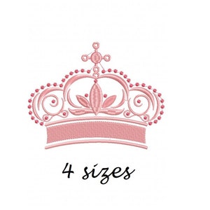 Crown Embroidery Design - Baby Machine Embroidery File - PES JEF HUS - 4x4 5x7 6x10 hoop - Digital Download - Nursery Embroidery