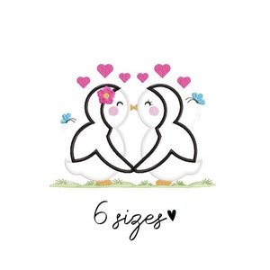 Penguin Couple embroidery design animals embroidery design machine embroidery pattern file instant download embroidery penguin applique