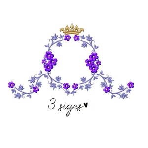 Frame Crown Flowers embroidery designs baby embroidery design machine frame embroidery pattern file instant download crown embroidery design