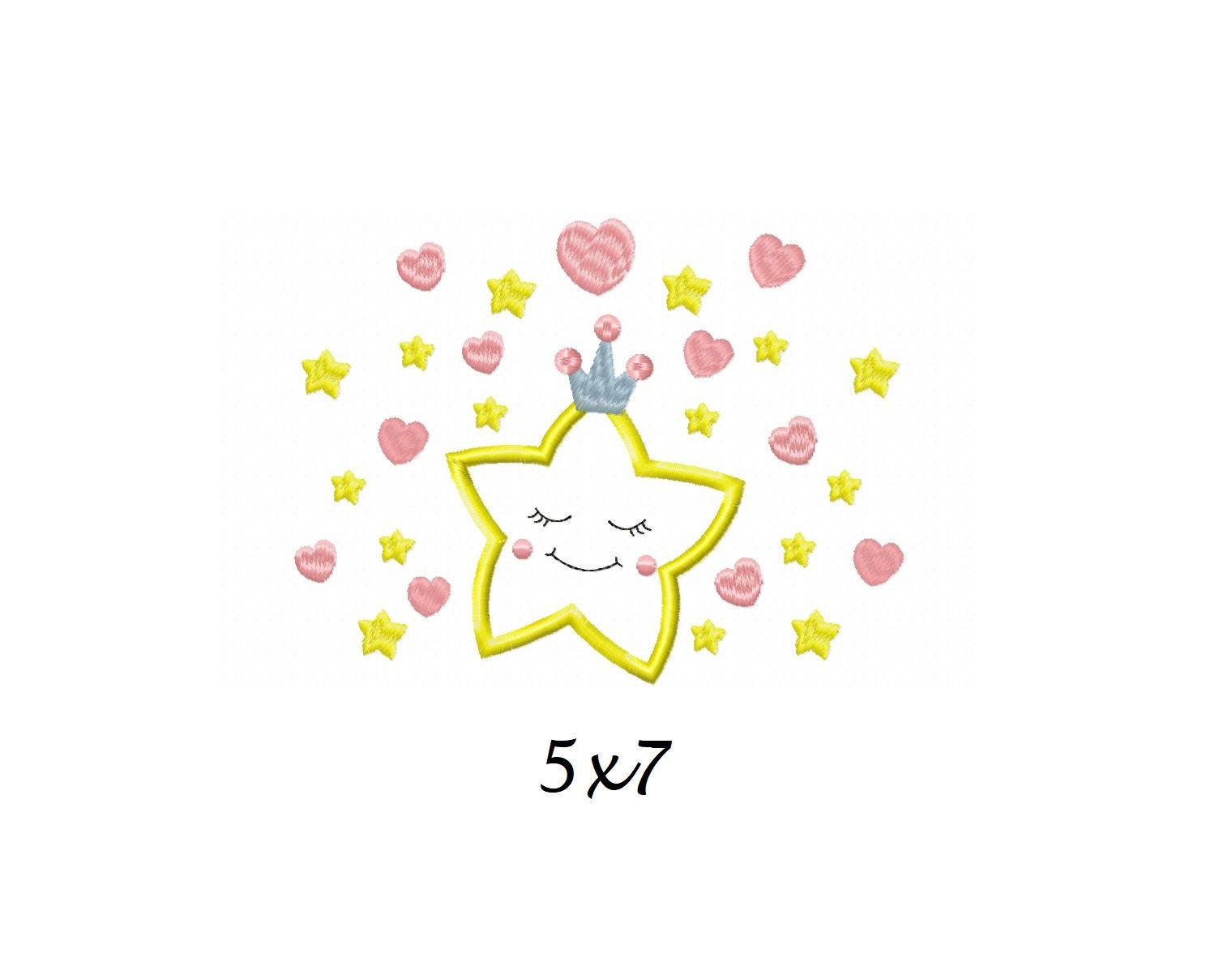 Stars and Hearts for Babys Embroidery Designs Baby Embroidery - Etsy Israel