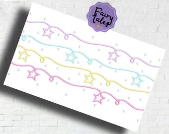 Sweet Stars for babies embroidery design, baby embroidery design machine, sky embroidery pattern file instant download, newborn embroidery