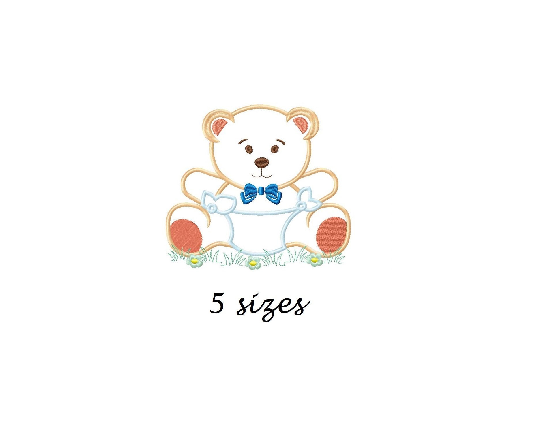 Teddy Bear Baby Boy Embroidery Design Machine Embroidery - Etsy