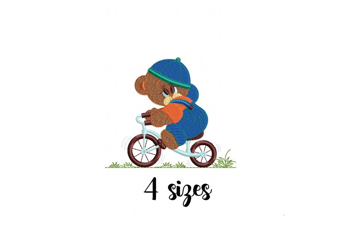 teddy bear on a bike
