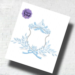 Frame Boat Embroidery Design - Baby Machine Embroidery File - PES JEF HUS - 4x4 5x7 6x10 hoop - Instant Download - Nursery Embroidery