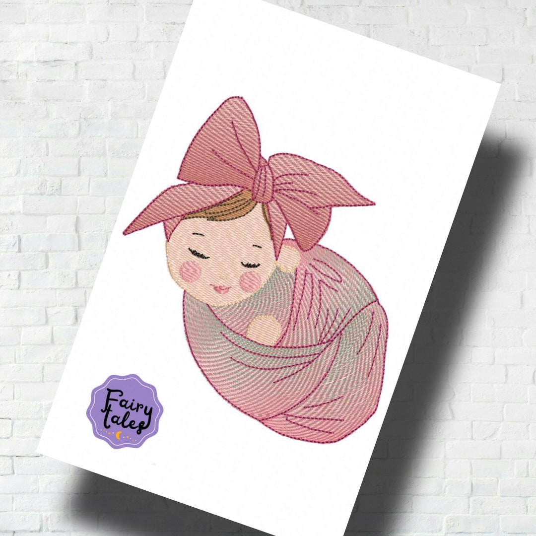 Baby Girl Embroidery Designs, Kids Embroidery Design Machine, Newborn Embroidery Pattern, File