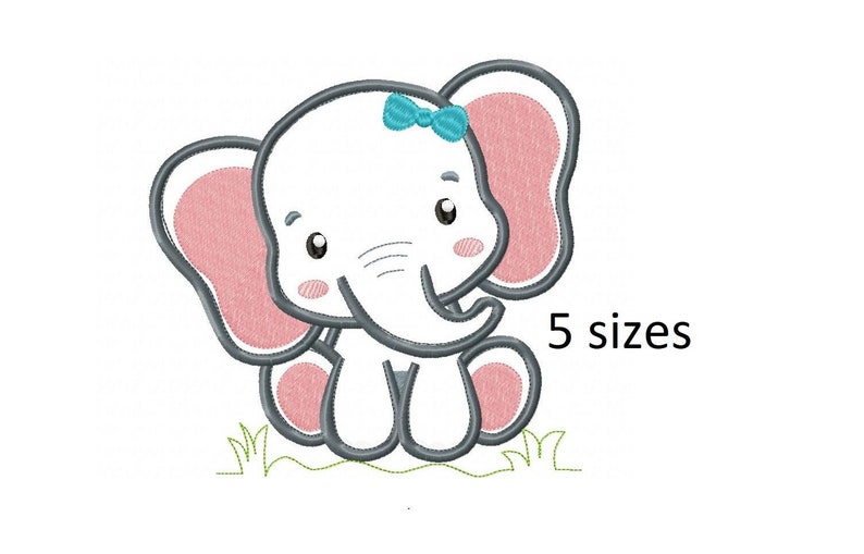 Sailor Elephant Embroidered Girl 2-Piece Set