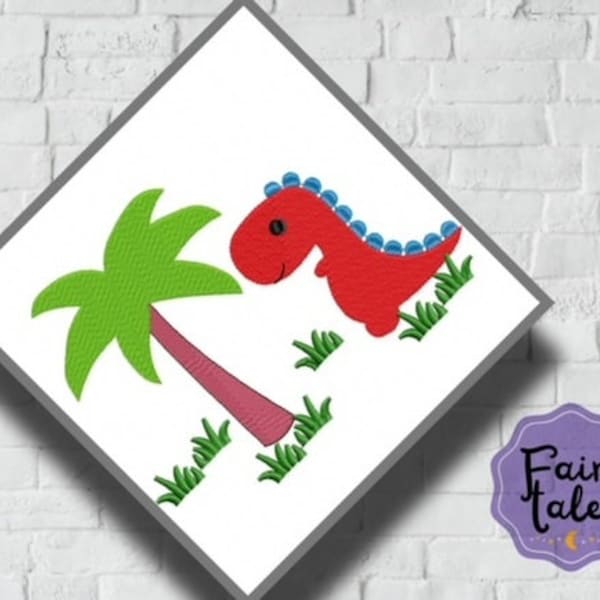 Cute Red Dino embroidery designs, baby embroidery design machine,newborn embroidery pattern, file instant download, dinosaur embroidery