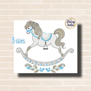 Horse for Baby Embroidery Design - Baby Machine Embroidery File - PES JEF HUS - 4x4 5x7 6x10 hoop - Instant Download - Nursery Embroidery