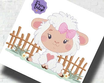 Ewe Farm Stickdatei, Tiere Stickdatei Maschine, Bauernhof Stickmuster, Baby Stickdatei, Tiere Design